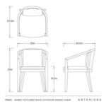 Product Image 10 for Sobek Textured Back Outdoor Dining Chair from Arteriors