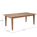Product Image 2 for QS Croquet Teak Rectangular Farm Table, Natural Teak from Summer Classics