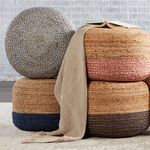 Product Image 1 for Oliana Ombre Light Gray/ Beige Cylinder Pouf from Jaipur 