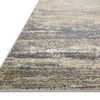 Close-up angled view showing low-profile pile and edge binding of Arden Granite Ocean rug