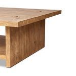 Close-up of side panel and bottom shelf junction showing clean edges and wood tone