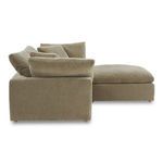 Side profile of Terra Condo Nook sectional highlighting chaise depth and cushion thickness