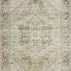 Traditional Skye Natural Sand Rug with muted beige, gray, and blue old-world pattern and distressed texture