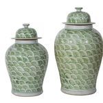 Product Image 9 for Mint Green Fish Scale Temple Jar from Legend of Asia