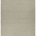 taupe and gray handwoven polyester rug with 1/3 inch high braided weave and textured solid design