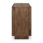 Side view showing oak veneer panels and thick board top of Perrin Sideboard