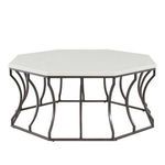 Product Image 4 for QS Audrey Coffee Table, Sandstone White with Slate Gray Base from Summer Classics