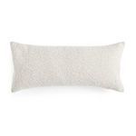 Elongated lumbar pillow facing front on white background with clean edges