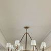 Katie Large Chandelier viewed from below showing suspension chain and full circular frame with shades
