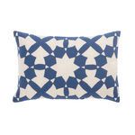 Product Image 1 for Casino Blue/ Ivory Geometric Throw Pillow 16X24 inch by Nikki Chu from Jaipur 