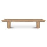 Anders bench on white background showing natural oak wood tones and shadow beneath