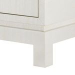 Close-up of Florence 2-Drawer End Table leg and base showing textured finish