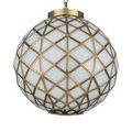 Polyhedron Pendant with softer white glass scale shown against plain white background