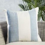 Product Image 1 for Parque Indoor/ Outdoor Blue/ Ivory Striped Pillow from Jaipur 