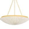 Summerside Pendant front view with clear white background emphasizing symmetrical shape and gold chain details