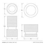 Product Image 8 for Cliff Vases, Set of 2 from Arteriors