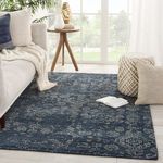 Product Image 1 for Azuma Hand Knotted Tribal Dark Blue / Light Gray Area Rug from Jaipur 