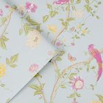 Product Image 2 for Laura Ashley Summer Palace Duck Egg Wallpaper from Graham & Brown