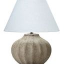 Product Image 1 for Clamshell Table Lamp in Sand Ceramic from Jamie Young