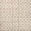 Dimensional oatmeal and sand rug with soft checkerboard and subtle fading in a neutral palette