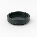 Green round medium tray with smooth edges and a subtle marble texture