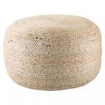Product Image 1 for Mesa Solid White Cylinder Pouf from Jaipur 