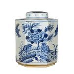 Product Image 6 for Blue & White Hexagonal Flower Bird Tea Jar from Legend of Asia