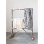 Product Image 1 for Grey Cotton Chenille Throw With Fringe from Creative Co-Op