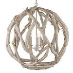 Product Image 1 for Driftwood Whitewash Orb Chandelier from Currey & Company