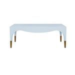 Product Image 5 for Tapered Leg Coffee Table With Antique Brass Foot Caps from Worlds Away