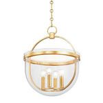 Product Image 1 for Malloy 4-Light Lantern - Vintage Gold Leaf from Hudson Valley