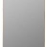 Rectangular luxury gold finish surface mount cabinet with rounded corners and a smooth mirror front