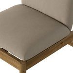 Close-up of seat cushion fabric texture in taupe shade