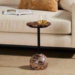 Product Image 2 for Viola Round Marble Accent Table - Merlot Marble from Four Hands