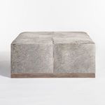 Product Image 1 for Felix Large Frosted Hide Leather Ottoman from Alder & Tweed