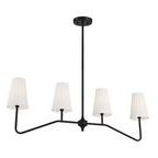 Product Image 1 for Jessica 4 Light Matte Black Linear Chandelier from Savoy House 