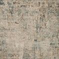 Axel Beige / Sky Rug in muted beige and blue tones with abstract stroke patterns, power-loomed polyester pile.