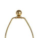 Top view showing round gold finial and harp frame of the Rama Lamp