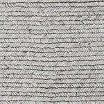 Close-up of thick braided texture in feather gray wool and polyester fibers