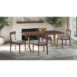Leone Dining Chair dimensions graphic with width, height, and depth measurements in inches
