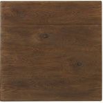 Top view of Driftwood End Table highlighting rich wood grain and knots in Worn Saddle finish