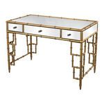 Product Image 1 for Mirror Top Desk With Bamboo Frame In Gold Leaf from Elk Home