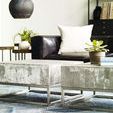 Product Image 1 for Concrete And Chrome Coffee Table from Four Hands