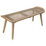 Product Image 1 for Arne Woven Rattan Bench from Uttermost