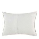Back view showing seamless cloud white ramie fabric without quilting