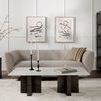 Living room view featuring Terrell End Table alongside larger coffee table and beige sofa