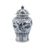 Product Image 8 for Blue & White Porcelain Temple Jar Fish Lotus Motif from Legend of Asia