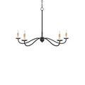Saxon chandelier hanging with metal fixture rod extended longer than chain