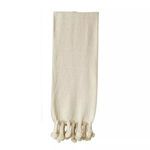 Product Image 3 for Cream Cotton Throw With Pom Poms from Creative Co-Op