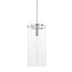 Product Image 1 for Haisley Large Silver Clear Glass Cylinder Pendant Light from Mitzi